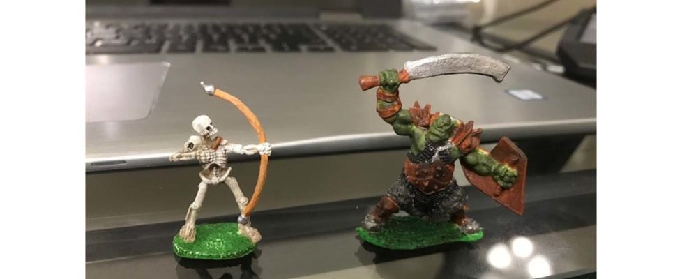 Skeleton and Orc